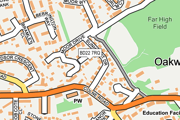 BD22 7RQ map - OS OpenMap – Local (Ordnance Survey)