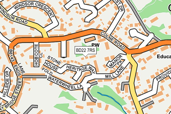 BD22 7RS map - OS OpenMap – Local (Ordnance Survey)