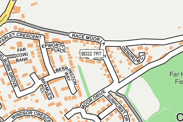 BD22 7RT map - OS OpenMap – Local (Ordnance Survey)