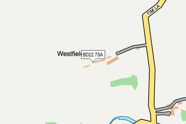 BD22 7SA map - OS OpenMap – Local (Ordnance Survey)