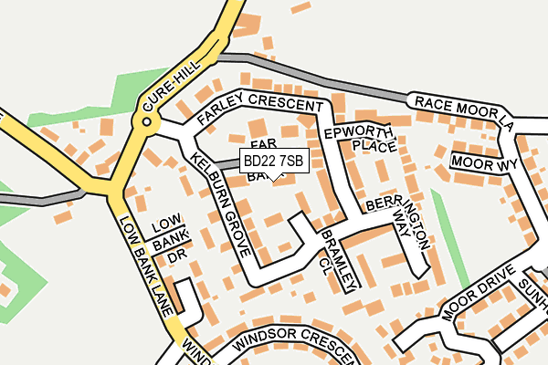 BD22 7SB map - OS OpenMap – Local (Ordnance Survey)