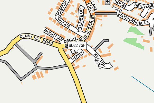 BD22 7SF map - OS OpenMap – Local (Ordnance Survey)