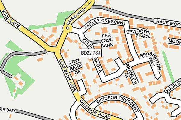 BD22 7SJ map - OS OpenMap – Local (Ordnance Survey)