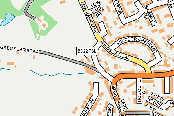 BD22 7SL map - OS OpenMap – Local (Ordnance Survey)
