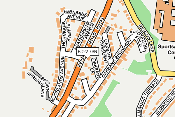 BD22 7SN map - OS OpenMap – Local (Ordnance Survey)