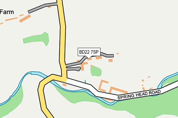 BD22 7SP map - OS OpenMap – Local (Ordnance Survey)