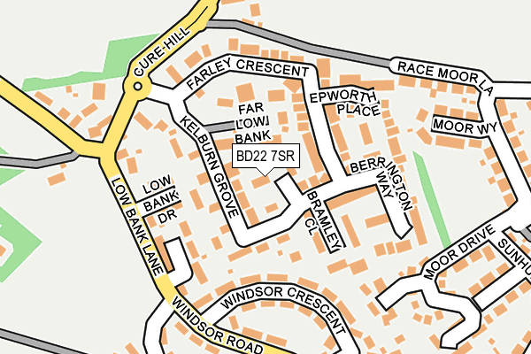 BD22 7SR map - OS OpenMap – Local (Ordnance Survey)