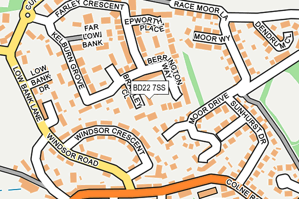 BD22 7SS map - OS OpenMap – Local (Ordnance Survey)