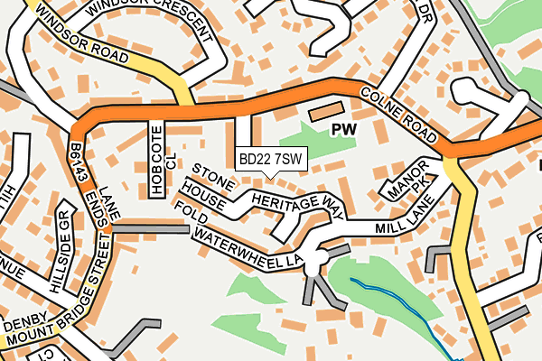 BD22 7SW map - OS OpenMap – Local (Ordnance Survey)
