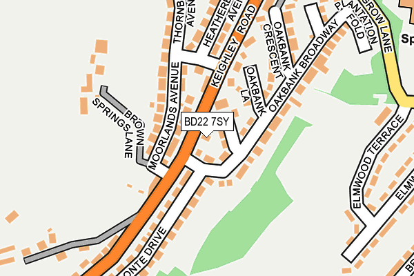 BD22 7SY map - OS OpenMap – Local (Ordnance Survey)