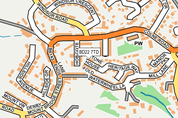 BD22 7TD map - OS OpenMap – Local (Ordnance Survey)