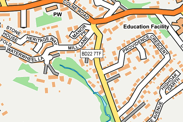 BD22 7TF map - OS OpenMap – Local (Ordnance Survey)