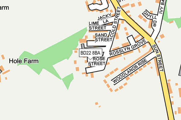 BD22 8BA map - OS OpenMap – Local (Ordnance Survey)