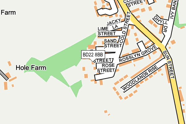 BD22 8BB map - OS OpenMap – Local (Ordnance Survey)