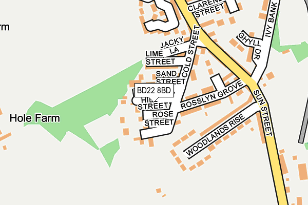 BD22 8BD map - OS OpenMap – Local (Ordnance Survey)