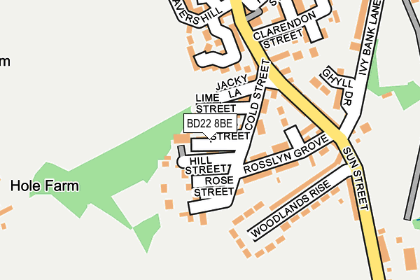 BD22 8BE map - OS OpenMap – Local (Ordnance Survey)