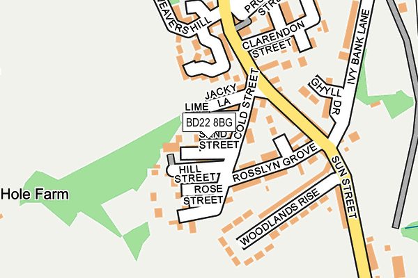 BD22 8BG map - OS OpenMap – Local (Ordnance Survey)