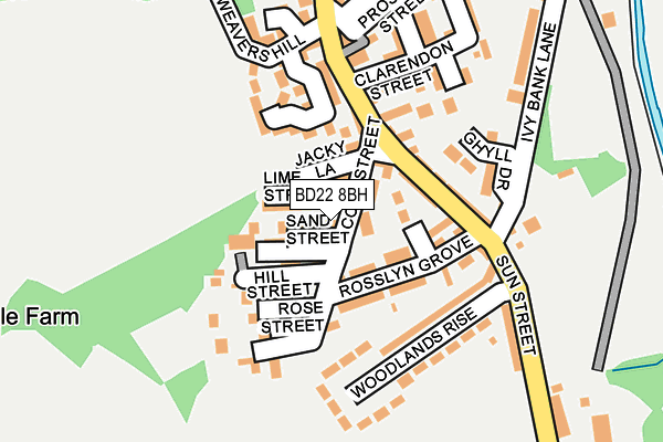 BD22 8BH map - OS OpenMap – Local (Ordnance Survey)