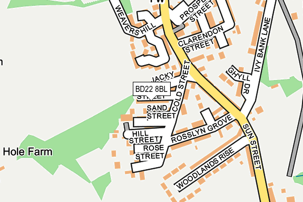 BD22 8BL map - OS OpenMap – Local (Ordnance Survey)