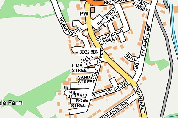 BD22 8BN map - OS OpenMap – Local (Ordnance Survey)