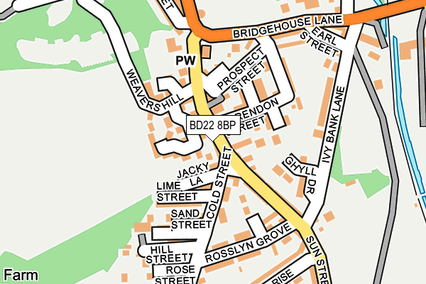 BD22 8BP map - OS OpenMap – Local (Ordnance Survey)