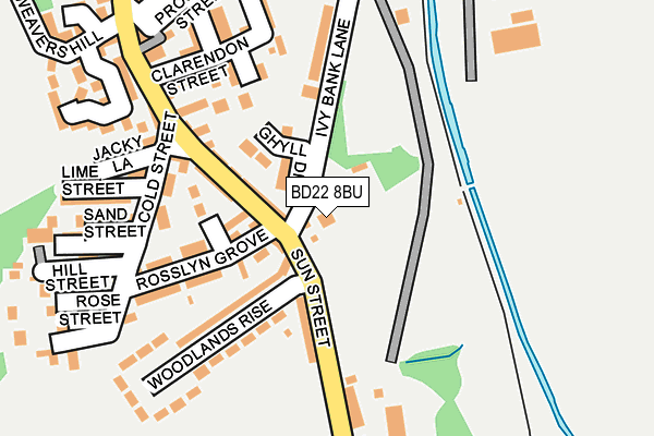 BD22 8BU map - OS OpenMap – Local (Ordnance Survey)