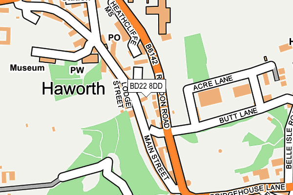 BD22 8DD map - OS OpenMap – Local (Ordnance Survey)