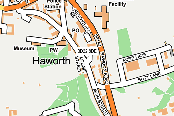 BD22 8DE map - OS OpenMap – Local (Ordnance Survey)