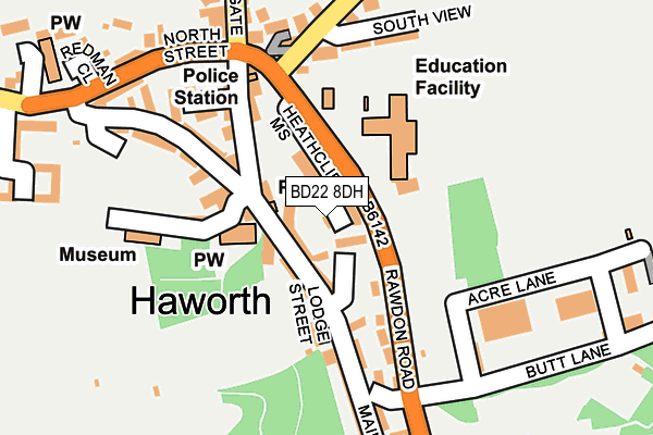 BD22 8DH map - OS OpenMap – Local (Ordnance Survey)