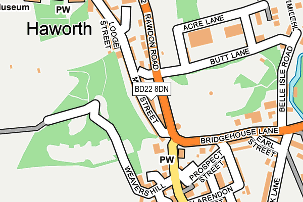 BD22 8DN map - OS OpenMap – Local (Ordnance Survey)