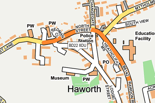 BD22 8DU map - OS OpenMap – Local (Ordnance Survey)