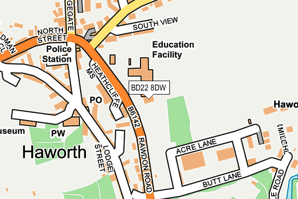 BD22 8DW map - OS OpenMap – Local (Ordnance Survey)