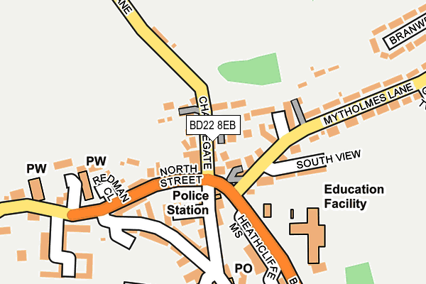 BD22 8EB map - OS OpenMap – Local (Ordnance Survey)