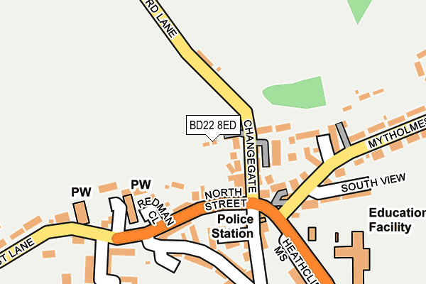 BD22 8ED map - OS OpenMap – Local (Ordnance Survey)