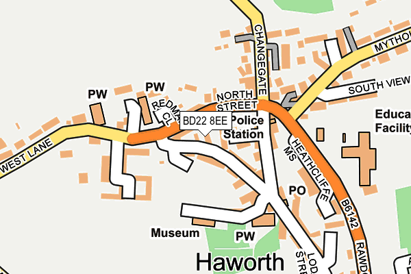 BD22 8EE map - OS OpenMap – Local (Ordnance Survey)