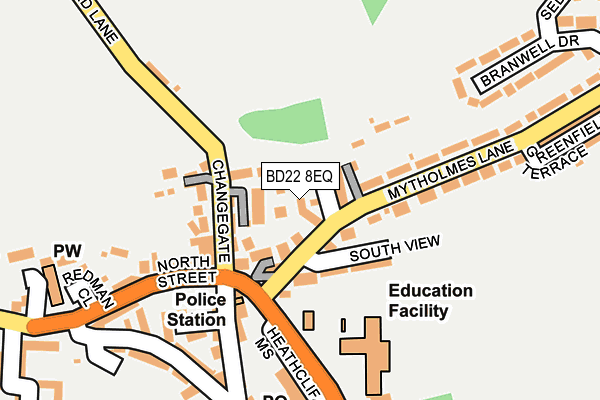 BD22 8EQ map - OS OpenMap – Local (Ordnance Survey)
