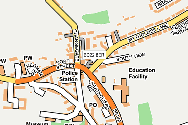 BD22 8ER map - OS OpenMap – Local (Ordnance Survey)