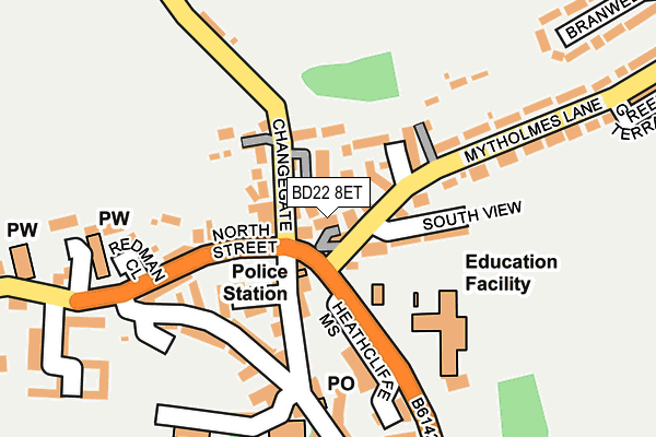 BD22 8ET map - OS OpenMap – Local (Ordnance Survey)
