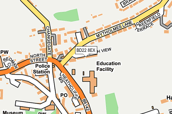 BD22 8EX map - OS OpenMap – Local (Ordnance Survey)