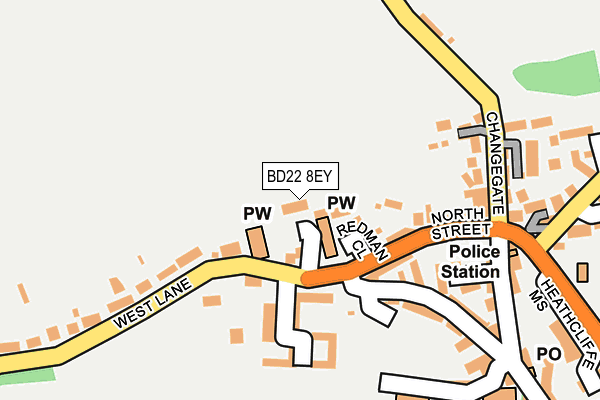 BD22 8EY map - OS OpenMap – Local (Ordnance Survey)