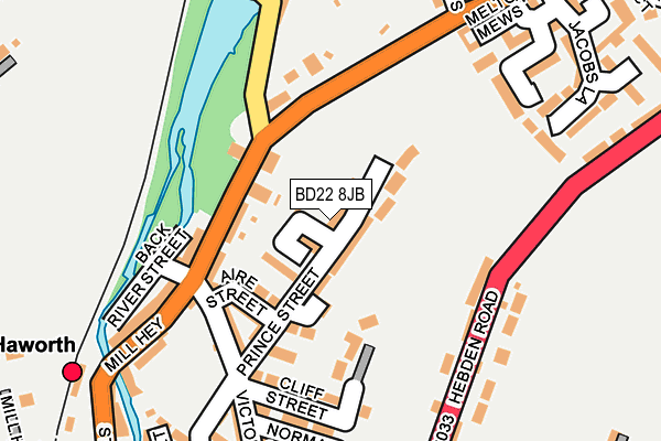 BD22 8JB map - OS OpenMap – Local (Ordnance Survey)