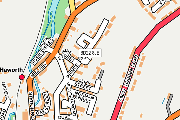 BD22 8JE map - OS OpenMap – Local (Ordnance Survey)