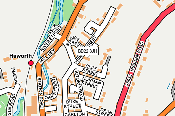 BD22 8JH map - OS OpenMap – Local (Ordnance Survey)