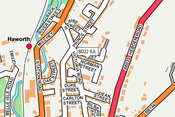 BD22 8JL map - OS OpenMap – Local (Ordnance Survey)