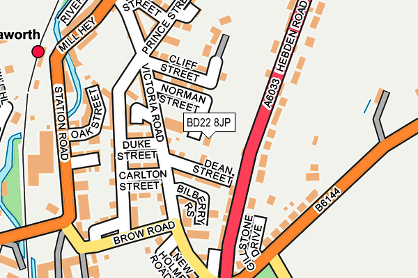 BD22 8JP map - OS OpenMap – Local (Ordnance Survey)