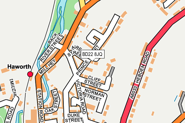 BD22 8JQ map - OS OpenMap – Local (Ordnance Survey)