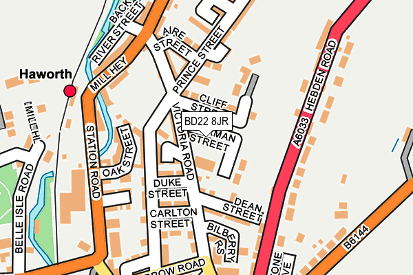 BD22 8JR map - OS OpenMap – Local (Ordnance Survey)