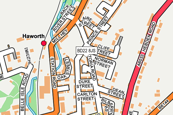 BD22 8JS map - OS OpenMap – Local (Ordnance Survey)