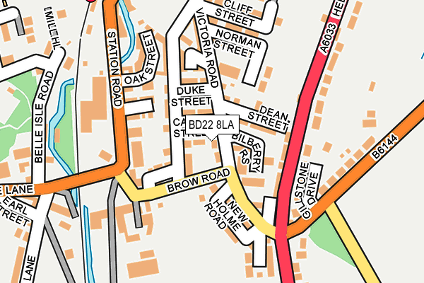 BD22 8LA map - OS OpenMap – Local (Ordnance Survey)