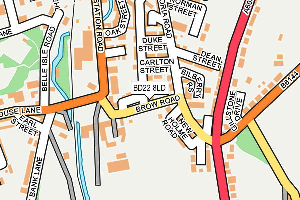 BD22 8LD map - OS OpenMap – Local (Ordnance Survey)